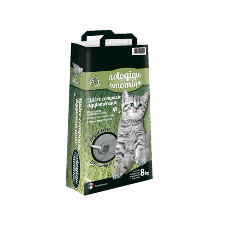Litière agglomérante fresh cat à l'argile verte - 8 Kg
