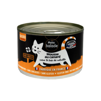 Mousse au canard 200g - Humide "Petite balade"