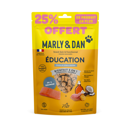 Tendres bouchées "éducation" chien 100g + 25% offert