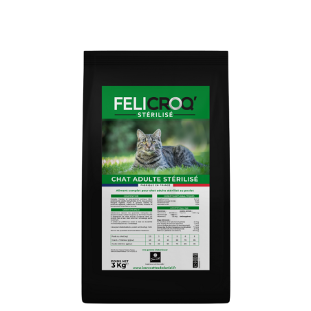 Croquettes pour chat FELICROQ' - 3 Kg