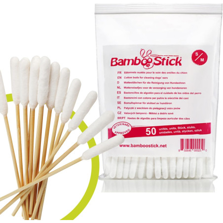 Bâtonnets ouatés Bamboostick - taille S/M