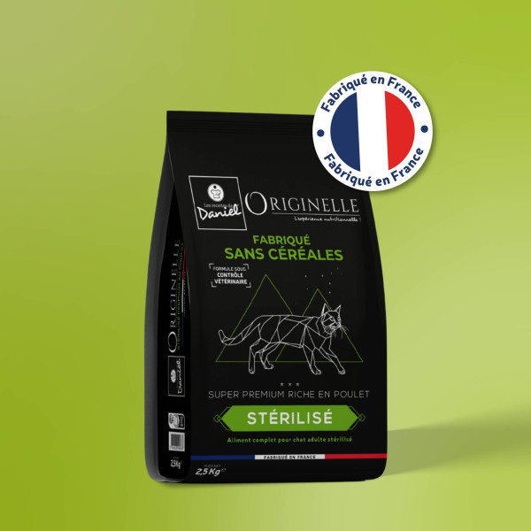 Croquettes Originelle chat stérilisé poulet sans céréales - 2,5 kg