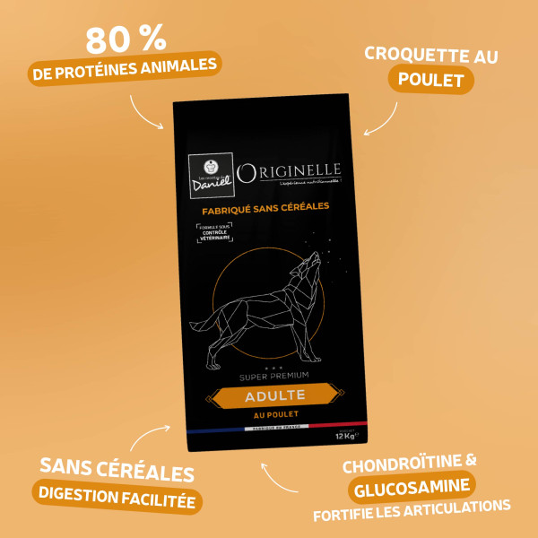 Croquettes chien - Originelle adulte - au poulet sans céréales 12 kg