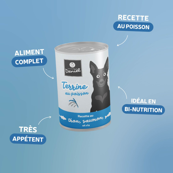 Terrine au thon, saumon et riz - 400g