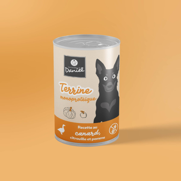 Terrine monoprotéique au canard, citrouille et pomme - 400g