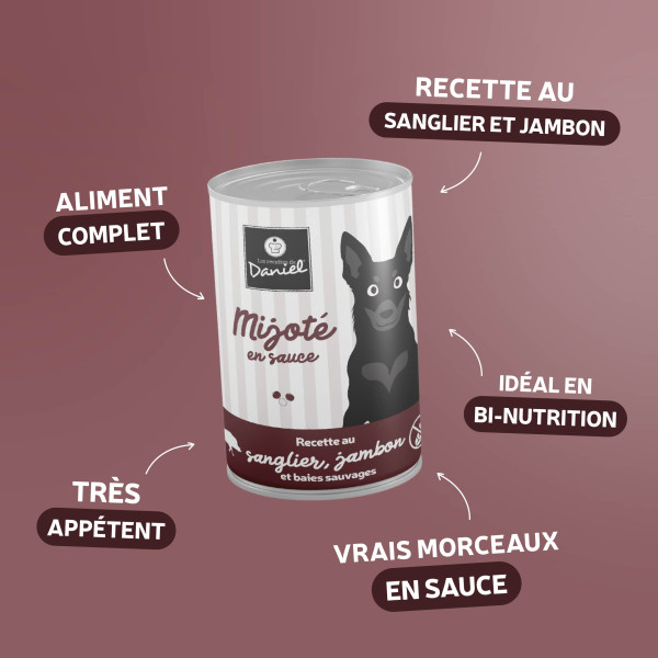 Mijoté au sanglier, jambon et baies sauvages - 400g