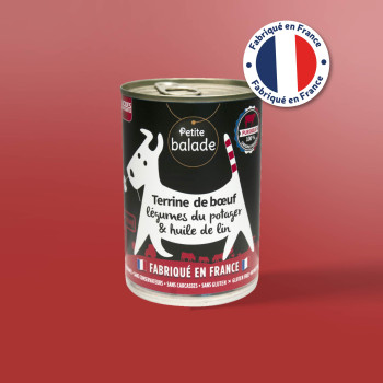 Terrine de bœuf  & légumes 400g - Humide "Petite balade"